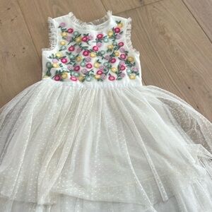 Girls boden white tulle dress size 4-5